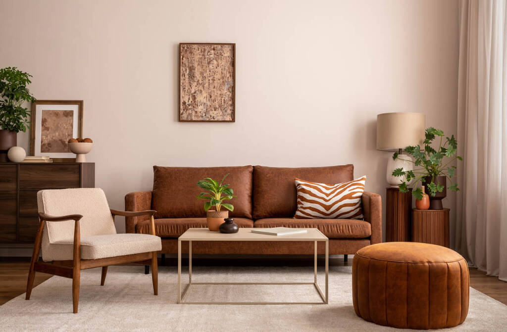 Sala com Mocha Mousse